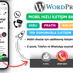 Wordpress Mobil Hızlı İletişim Barı Eklentisi (Şimdi Ara, Whatsapp, E-mail)